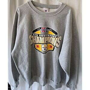 PITTSBURGH STEELERS 2005   Sweatshirt Crew Neck NFL AFC CHAMPIONSHIP Sz 2XL Gray